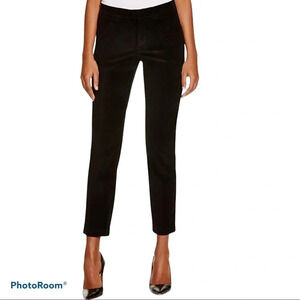 NYDJ CORYNNA Ankle  Black Velvet cropped pants Sz 6P